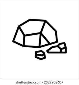 stone icon, rock icon simple design