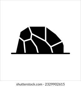 stone icon, rock icon simple design