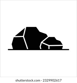 stone icon, rock icon simple design