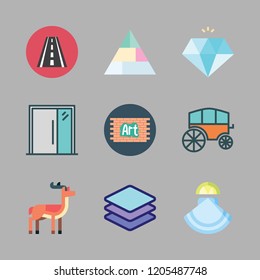 stone icon set. vector set about antelope, entrance, road and oyster icons set.