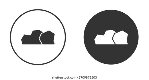 Steinsymbol-Zeichen-Paket. Vektorsymbole für grafische Designs