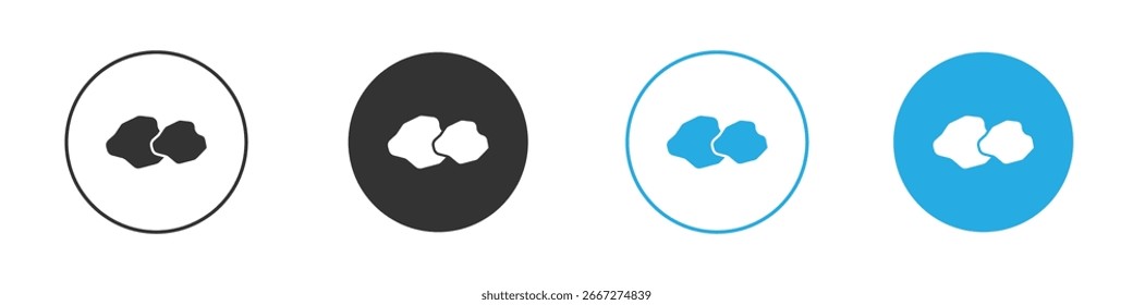 Stone icon, simple flat style, illustration, logo sign symbol pictogram template, for ui or ux.