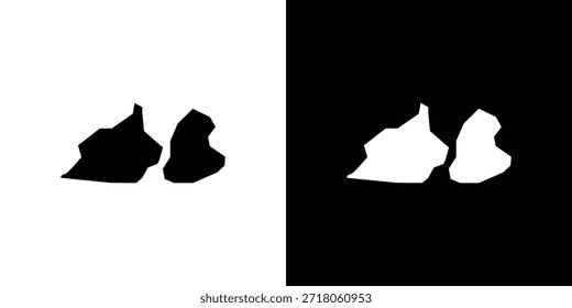 Icono de piedra. Pictograma simple de alta calidad. Estilo sólido moderno