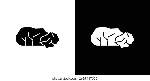 Stone icon simple illustration in flat design