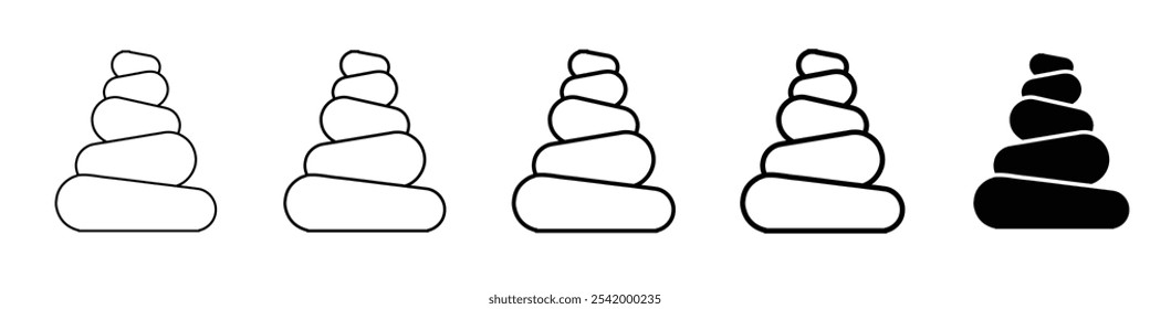 stone icon Simple outline illustration