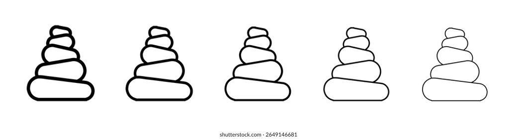 Icono de piedra Logotipo de contorno de Vector simple
