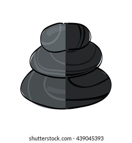 Stone icon. Spa center design. vector graphic