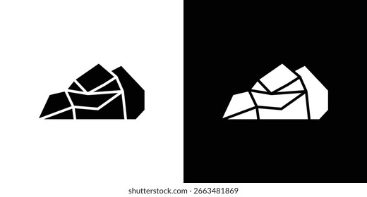 Stone icon symbol sign, vector, eps 10