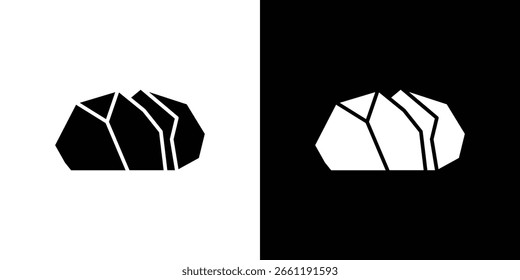 Stone icon symbol. Simple, flat design for web and mobile app
