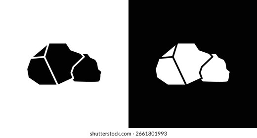 Símbolo de icono de piedra. Icono de Vector en diseño plano de moda