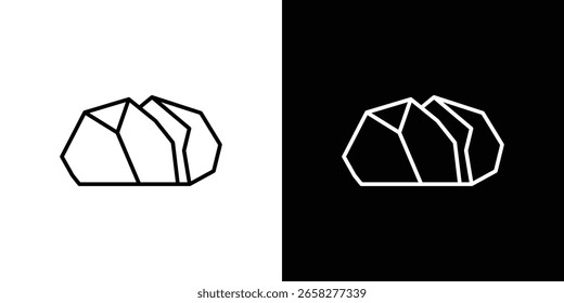 Icono de piedra. Símbolo para su diseño de Sitio web, logotipo, App, UI. Ilustración vectorial. EPS10