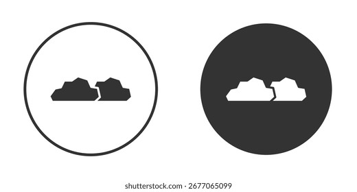 Stone icon vector clipart in black colors. suitable for graphic work
