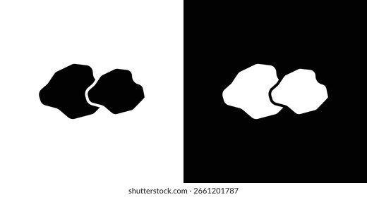Ilustraciones del Clipart del Vector del icono de piedra en estilo plano
