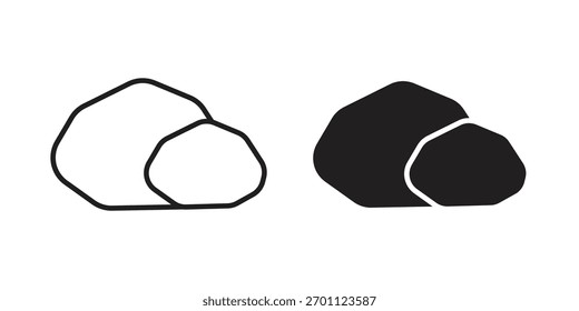 ícone de pedra coleção de vetor. símbolo de estoque de vetor ilustrações
