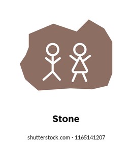 Stone icon vector isolated on white background, Stone transparent sign , historical stone age symbols