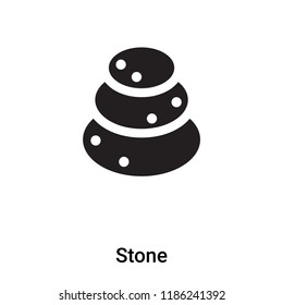 Stone icon vector isolated on white background, logo concept of Stone sign on transparent background, filled black symbol
