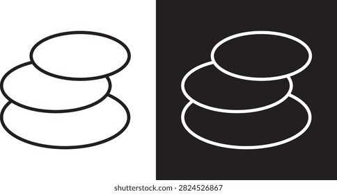Stone icon vector line art logo..