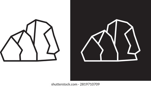 Stone icon vector mark for web..