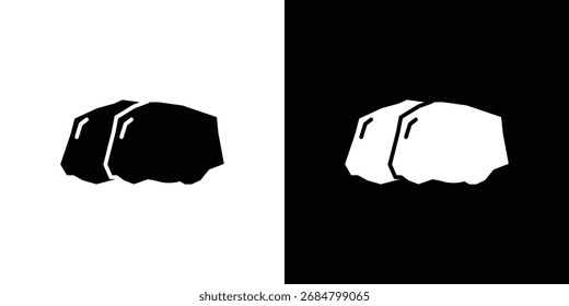Steinsymbol Vektor Silhouette für Grafik und Web-Design-Kollektion