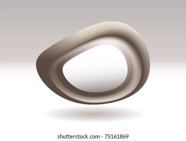 Stone icon with white background and room for your own text with nature theme