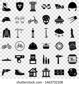 Stone icons set. Simple style of 36 stone vector icons for web for any design