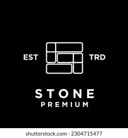 Stone initial S logo icon design illustration template