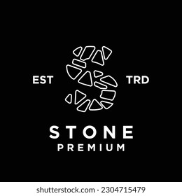 Stone initial S logo icon design illustration template