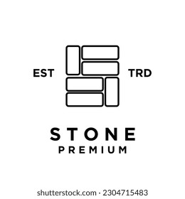 Stone initial S logo icon design illustration template