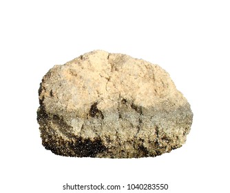 Stone. Isolated on white background. Vector illustration. Pointillism style.