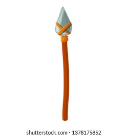 Stone lance icon. Cartoon of stone lance vector icon for web design isolated on white background