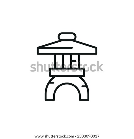 Stone Lantern icon. Simple Stone Lantern icon for social media, app, and web design. Vector illustration.