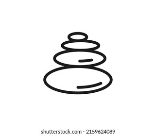 Stone line icon. High quality outline symbol for web design or mobile app. Thin line sign for design logo. Color outline pictogram on white background