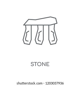 Stone linear icon. Stone concept stroke symbol design. Thin graphic elements vector illustration, outline pattern on a white background, eps 10.