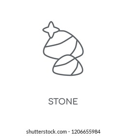 Stone linear icon. Stone concept stroke symbol design. Thin graphic elements vector illustration, outline pattern on a white background, eps 10.
