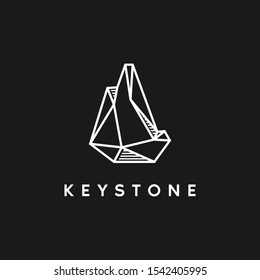 stone logo, black and white. icon and template