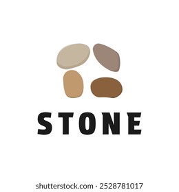 Idee des Stein-Logo-Designkonzepts