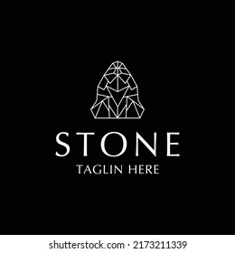 Stone logo design icon template