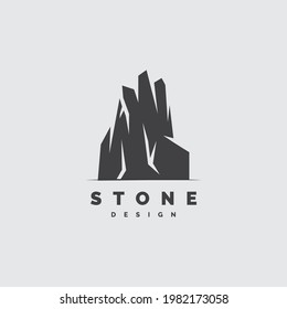 Stone logo design illustration vector template