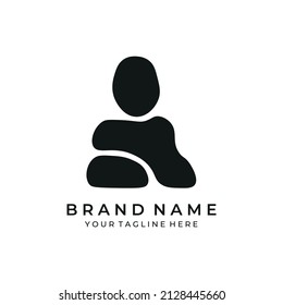 diseño de logotipo de piedra ilustración vectorial arte empresarial gema rock vintage icono de línea moderna