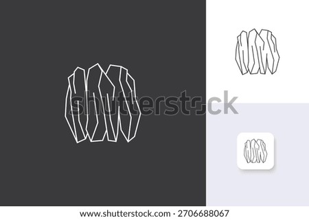 stone logo design vector template