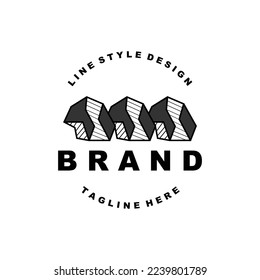 Stone Logo, Gem Line Stone Design, Diamond, Crystal, Simple Elegant, Product Brand Vector, Natural Stone Icon