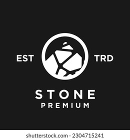Stone logo icon design illustration template