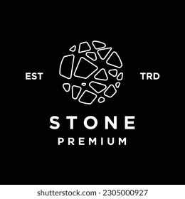 Stone logo icon design illustration template