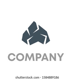 stone logo icon design template sign