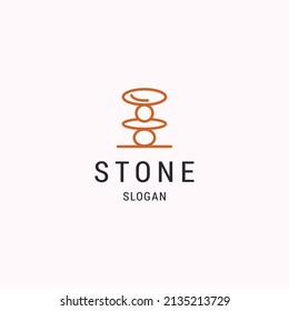 Stone logo icon design template vector illustration