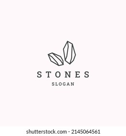 Stone logo icon design template vector illustration