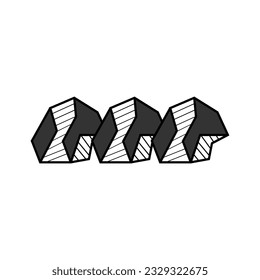 Stone Logo, Natural Stone Abstract, Outline Design, Vector Luxury Vintage Emerald Gemstone Jewelry