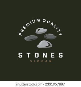 Stone Logo, Premium Elegant Design, Stone Balance Vector, Stepping Rock Walking Icon Illustration Design