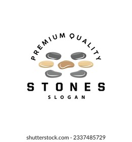 Stone Logo, Premium Elegant Design, Stone Balance Vector, Stepping Rock Walking Icon Illustration Design