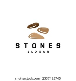 Stone Logo, Premium Elegant Design, Stone Balance Vector, Stepping Rock Walking Icon Illustration Design